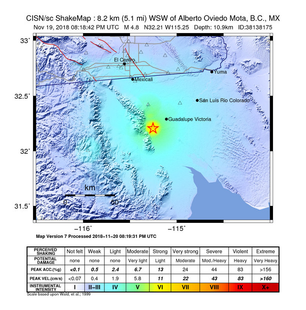 ShakeMap Intensity Thumbnail